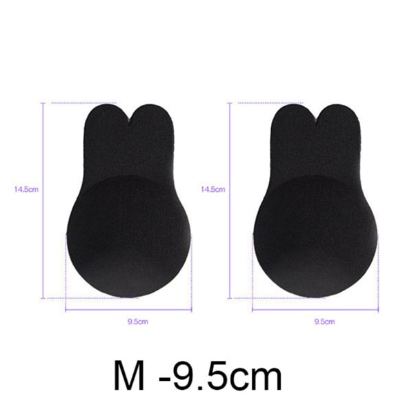 2 pakkauksen itseliimautuvat olkaimettomat rintaliivit Mukavat ja kestävät Svart S/M 9.5cm