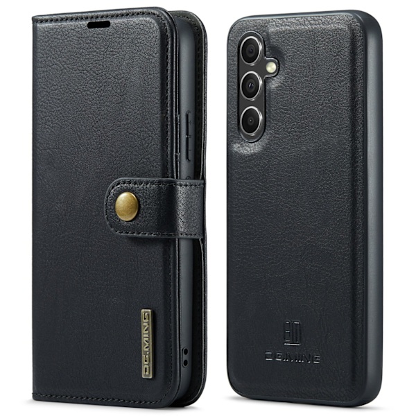 Samsung Galaxy A55 5G - Elegant Fodral i Premiumläder Svart