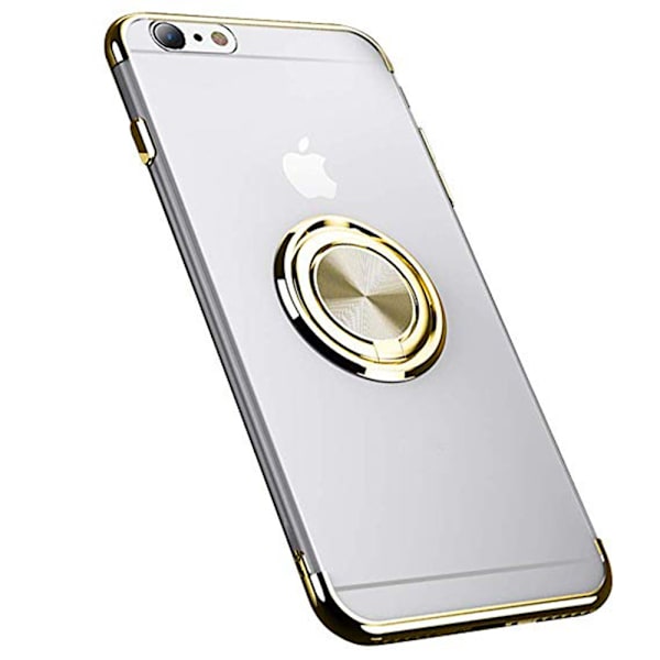 Robust Skyddsskal med Ringhållare - iPhone 6/6S Guld Guld