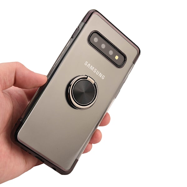 Robust Skyddsskal med Ringhållare - Samsung Galaxy S10+ Blå