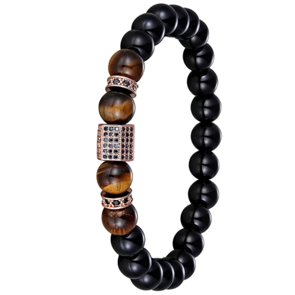 Stilrent Kularmband (Tiger Eye) Natursten Svart