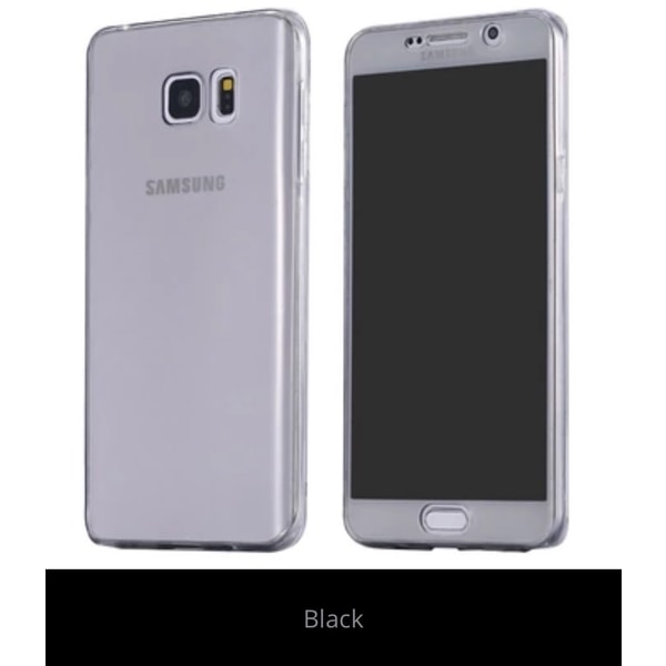 Samsung S6 Edge - Dobbeltsidig silikonetui (BEREKINGSFUNKSJON) Blå