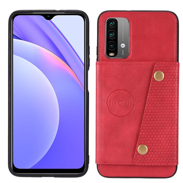 Kännykän kansi korttipaikalla - Xiaomi Redmi 9T Röd