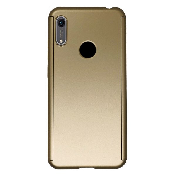 Huawei Y6 2019 - Elegant robust dobbeltsidet cover Guld