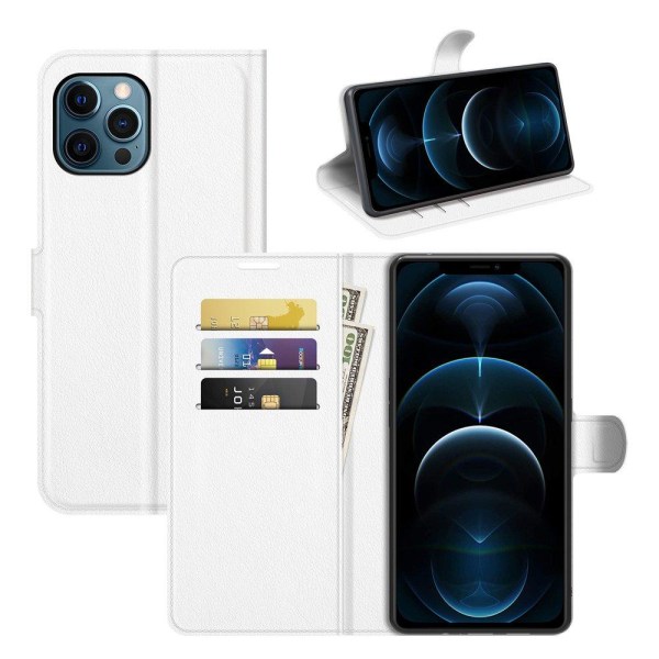 Stilrent Praktiskt Plånboksfodral - iPhone 12 Pro Max Vit