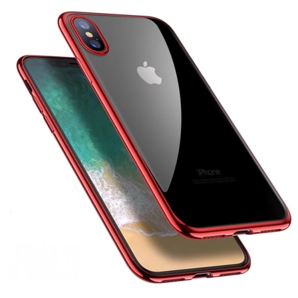 iPhone X - Eksklusivt stilig silikondeksel fra HUTECH Röd