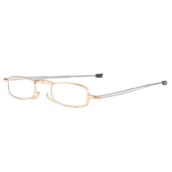 Sammenleggbare briller Unisex Anti Blue Light Filtering Lesebriller Gold +2.0