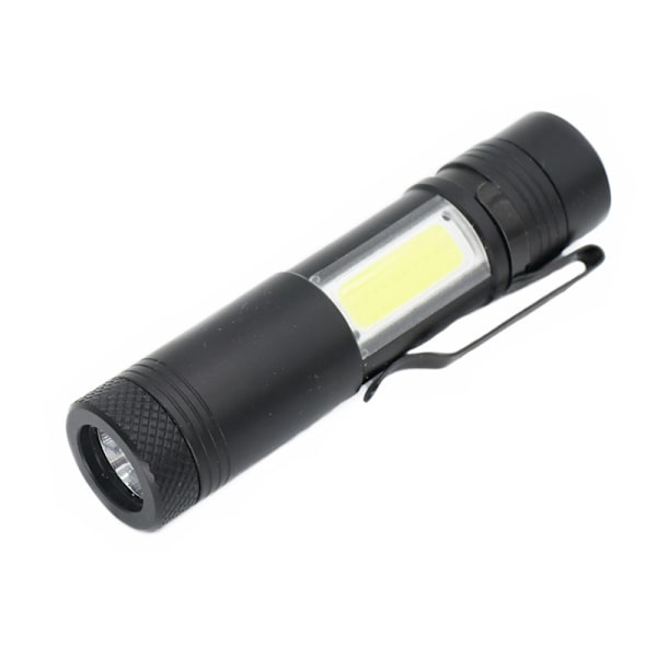 Mini COB LED Liten och Smidig Ficklampa Svart