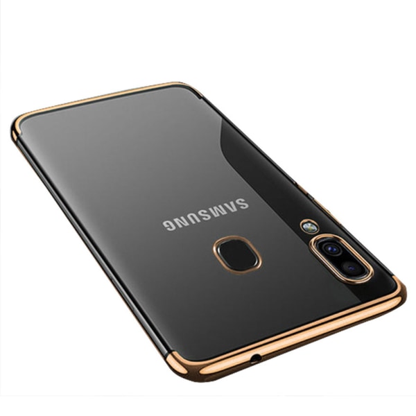 Samsung Galaxy A40 - Elegant Skyddande Silikonskal (FLOVEME) Guld