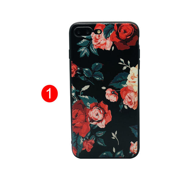 LEMAN-deksel med blomstermotiv til iPhone 7 3