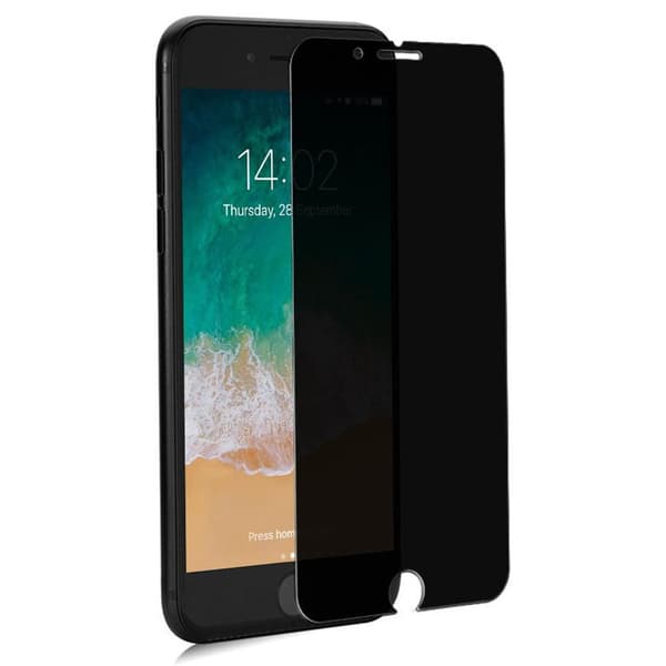 2-PACK Anti-Spy Skärmskydd HD 0,3mm iPhone 7 Plus Svart