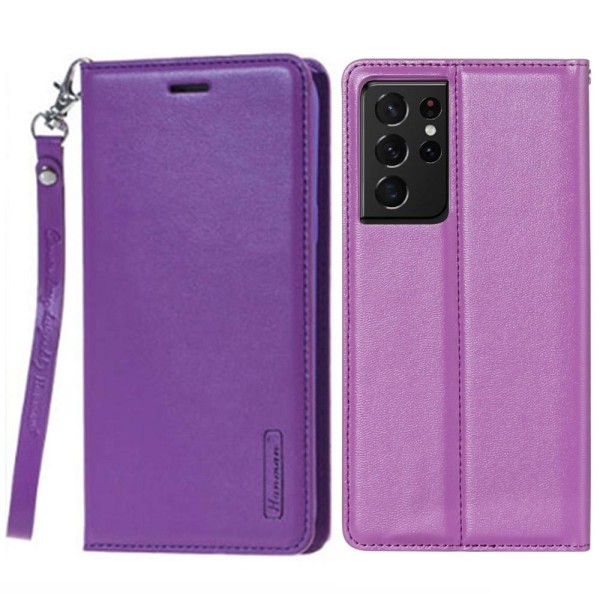 Käytännöllinen lompakkokotelo - Samsung Galaxy S21 Ultra Rosaröd