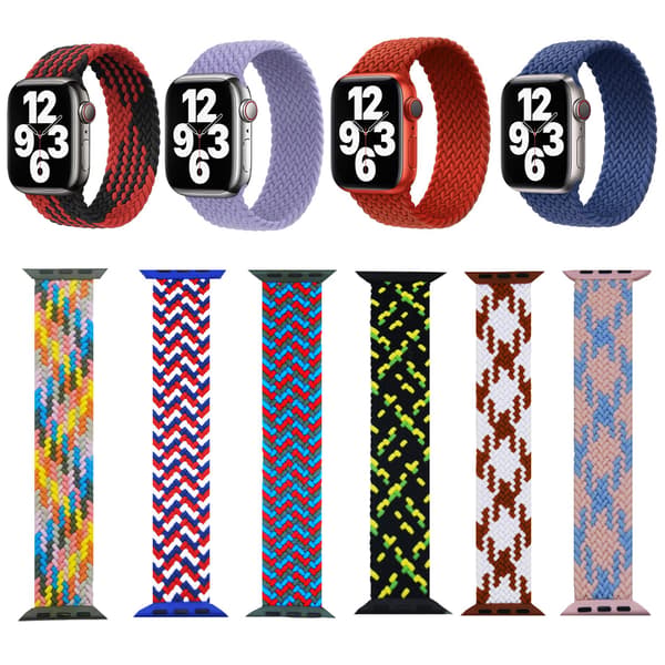 Elastiskt Apple Watch Armband XSL För Alla Tillfällen Rosa/Blå XS