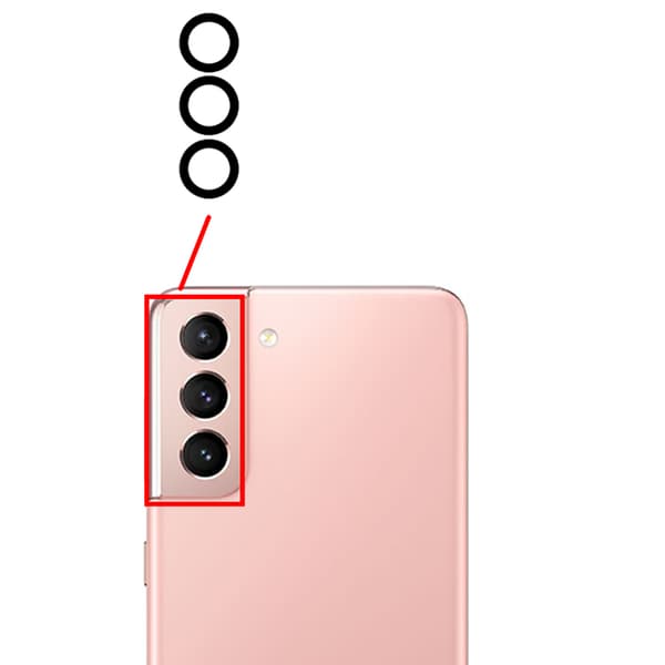 2-PAK Bagkamera Linse Reservedel Samsung Galaxy S22 Plus Transparent