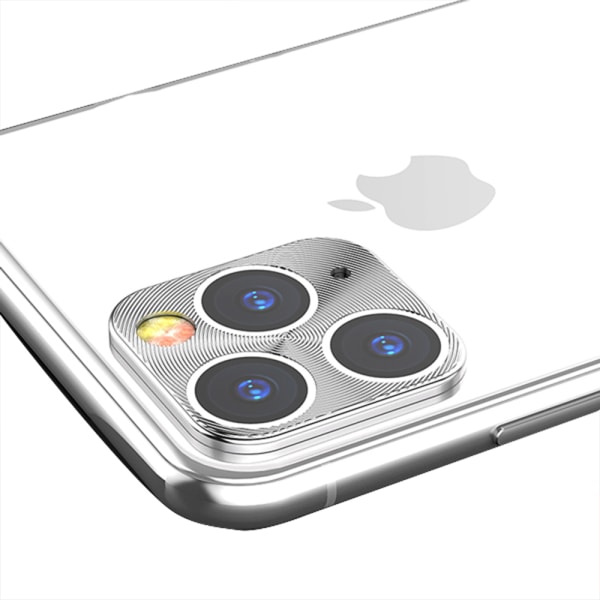 Premium bagkamera linsecover Metalramme Al Alloy iPhone 11 Pro Silver