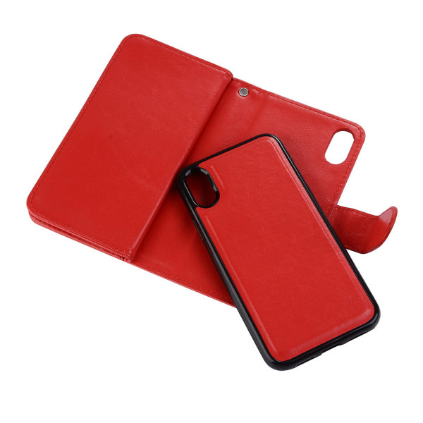 Elegant lommebokdeksel med dobbel funksjon - iPhone XS MAX Rosaröd