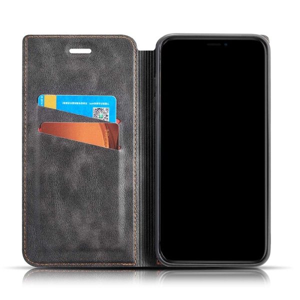 Effektivt VINTAGE lommebokdeksel - iPhone XR Blå