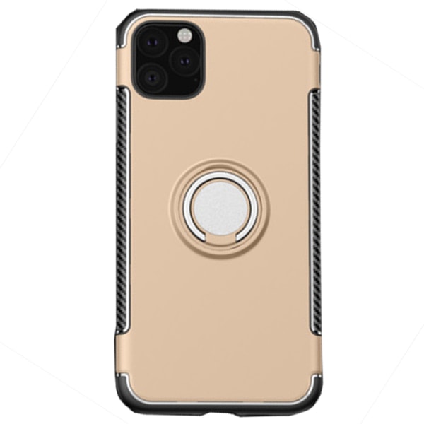 iPhone 11 Pro Max - Beskyttende skall med ringholder Guld