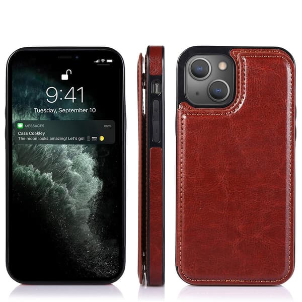 Smidigt Skal med Kortfack - iPhone 14 Plus Roséguld