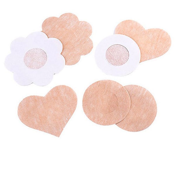 Självhäftande Eleganta Nipple Covers 5 Par Beige Blomma