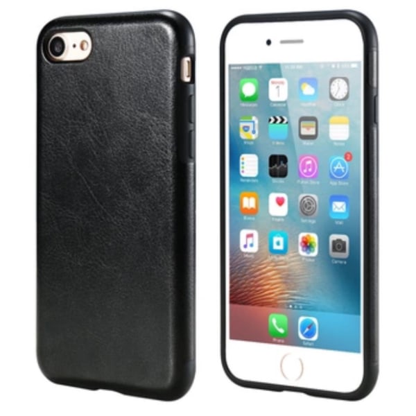 iPhone 8 Plus - Elegant Exklusivt l�derskal (Retro-Vintage) Vit