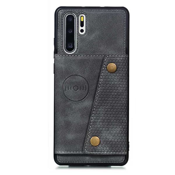 Ammattimainen kuori korttipidikkeellä - Huawei P30 Pro Grå