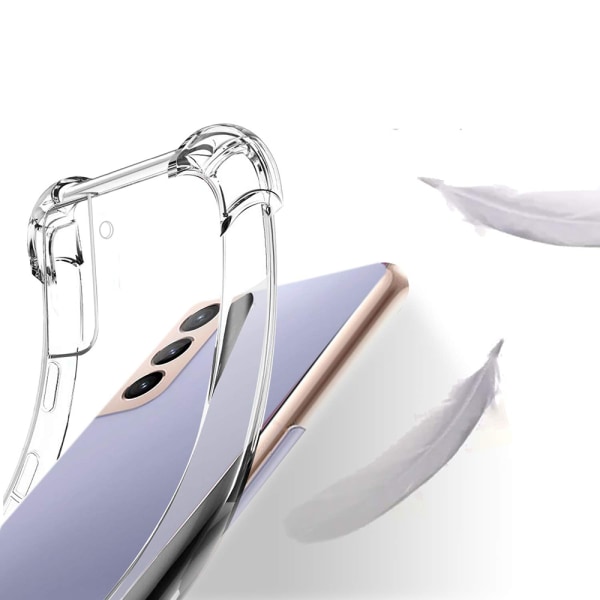 Praktiskt Stötdämpande Skal med Korthållare för Samsung Galaxy S Transparent