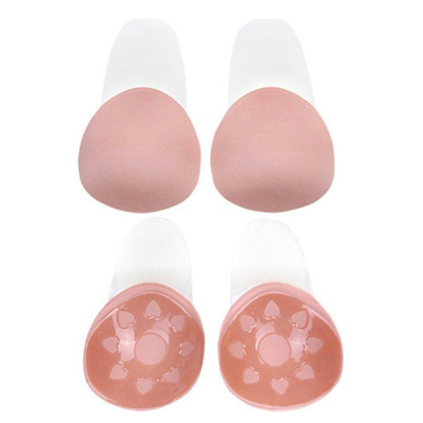 Bekväm och Smidig Självhäftande Push-Up BH Beige M