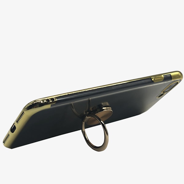 Effektfullt Silikonskal med Ringh�llare - iPhone 8 Plus Guld