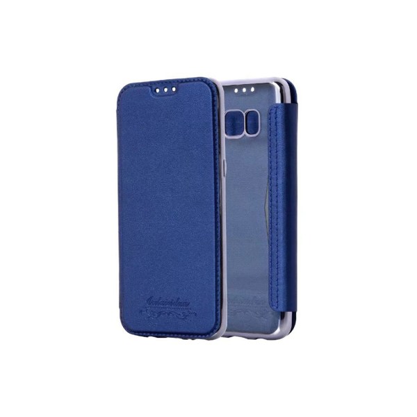 Elegant etui med kortrum til Samsung Galaxy S8+ Blå