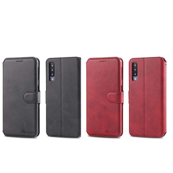 Tehokas Yazunshi-lompakkokotelo - Samsung Galaxy A70 Röd