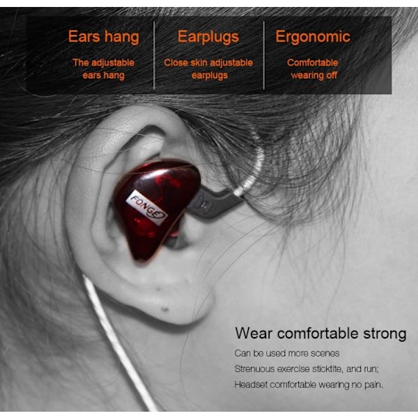 FONGE In-ear Hörlurar med Mic In-lineControl (Earphone) Blå