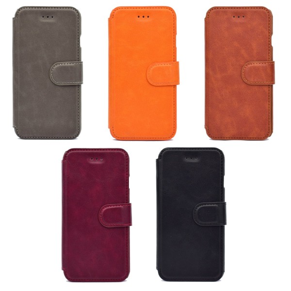 iPhone 6/6S Plus - Tyylikäs lompakkokotelo Orange