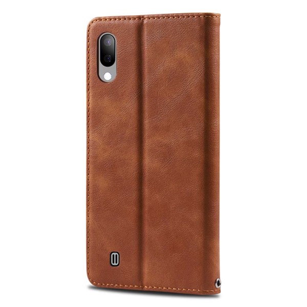 Eksklusivt Retro Wallet Cover - Samsung Galaxy A10 Mörkbrun