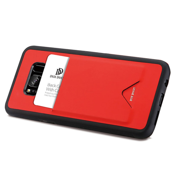 Stilig deksel med kortrom - Samsung Galaxy S8+ Röd