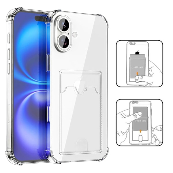 iPhone 17 TPU-skal  skydd & kortfack