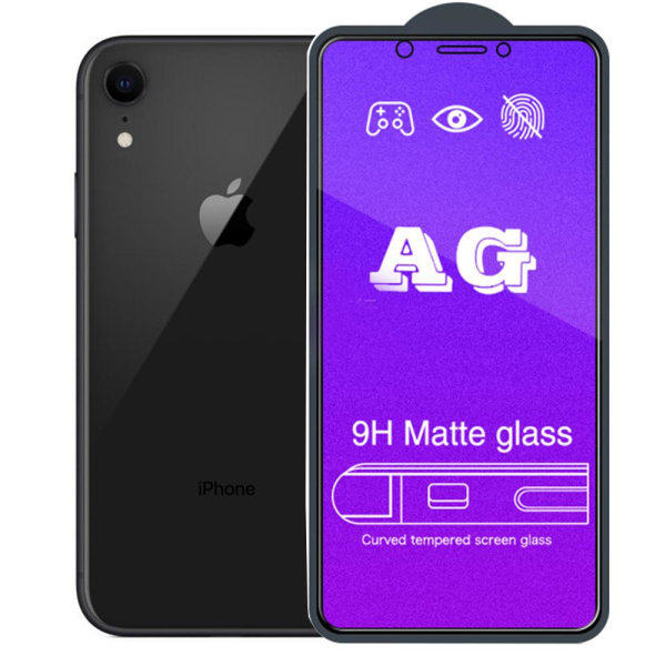 Anti Blue-Ray sormenjälkiä estävä näytönsuoja iPhone XR Transparent/Genomskinlig