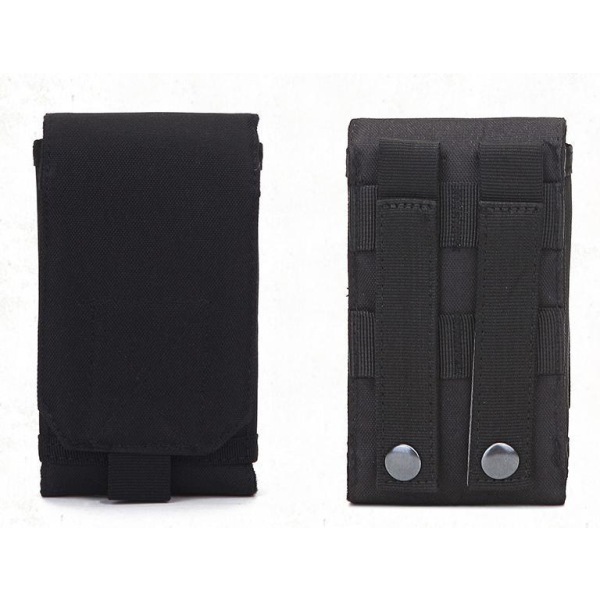 Praktisk bæltetaske til mobiltelefoner (størrelse L/XL) Svart