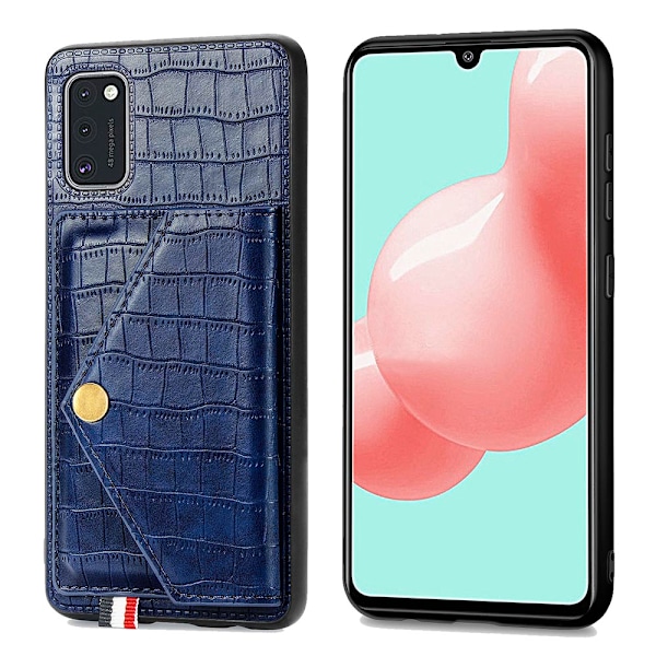 Samsung Galaxy A41 - Genomtänkt Skal med Kortfack Brun