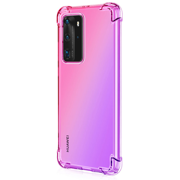 Huawei P40 Pro - Silikonskal Blå/Rosa