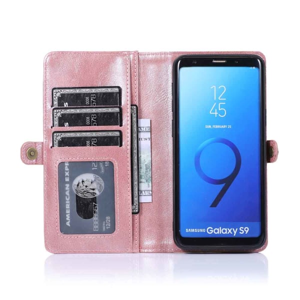 Glatt dobbel lommebokdeksel - Samsung Galaxy S9 Brun