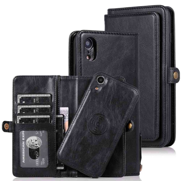 Robust Smart Plånboksfodral - iPhone XR Mörkblå