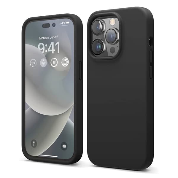 Klassinen silikonikuori (Floveme) - iPhone 14 Pro Max Svart