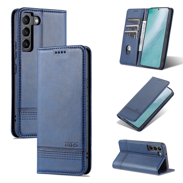 Sileä AZNS-lompakkokotelo - Samsung Galaxy S22 Plus Blå