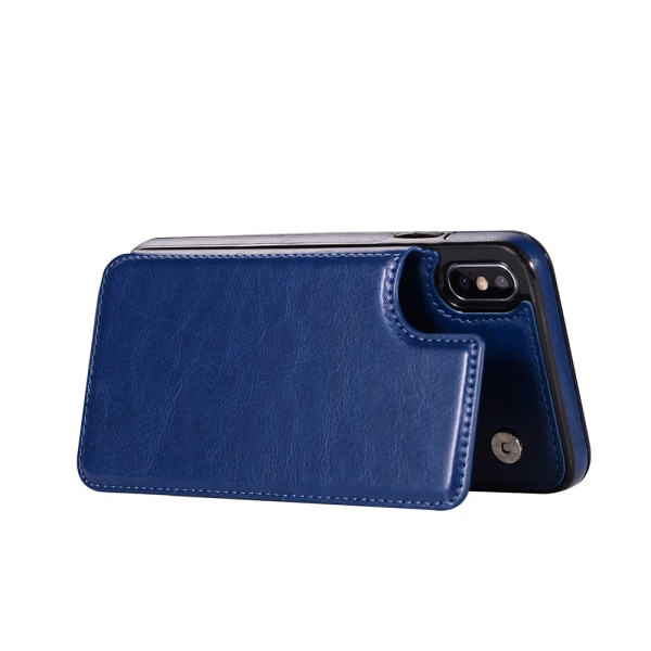 iPhone XS Max - Kansi lompakko-/korttilokerolla Brun