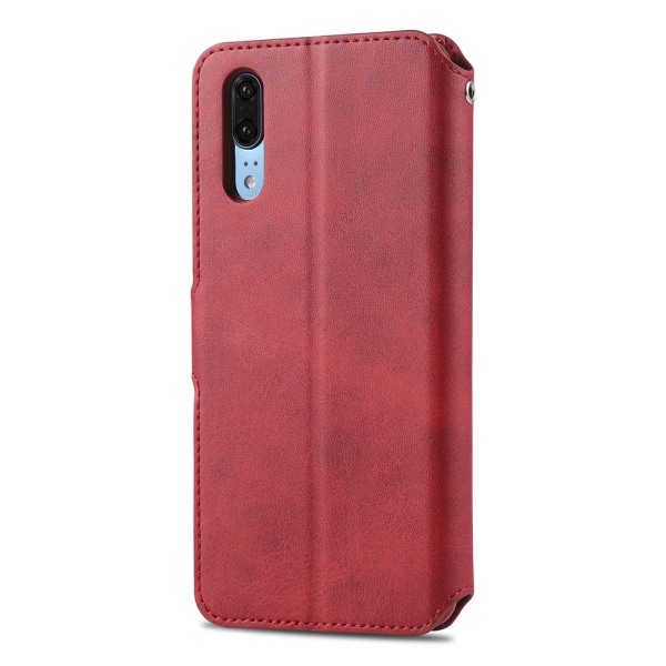 Huawei P20 Pro - Tehokas retrolompakkokotelo Röd