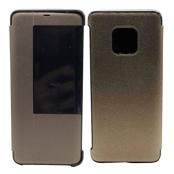Stilfuldt Etui med Smart-View til Huawei Mate 20 Pro Guld