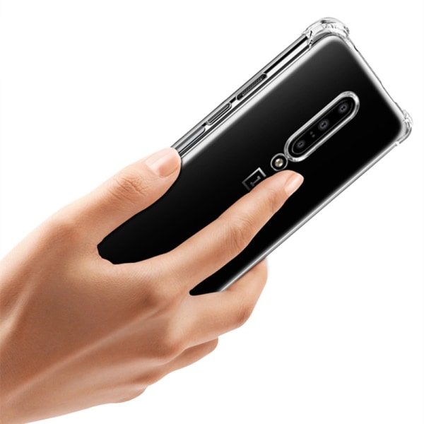 OnePlus 7 Pro - Beskyttende silikonecover Svart/Guld