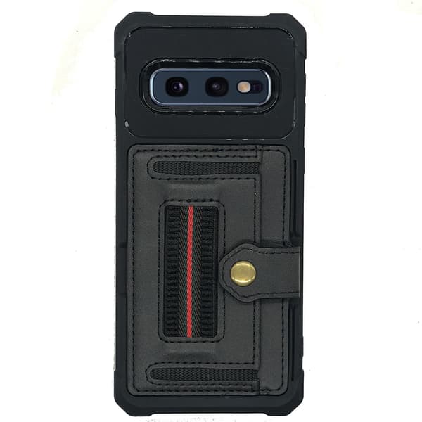 Effektfullt Skal med Kortfack - Samsung Galaxy S10E Grön Grön