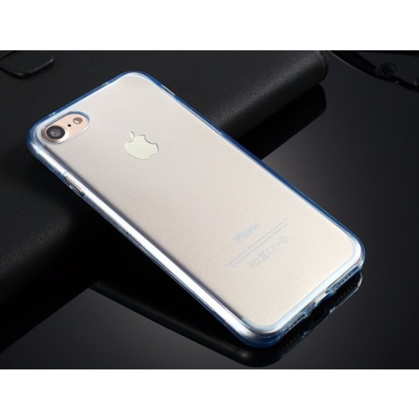 Smart Dubbelsidigt Silikonfodral med TOUCHFUNKTION iPhone 7 Blå